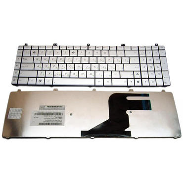 Клавиатура для ноутбука Asus N55 N55S N75 N75S Series. Серебристая. Русифицированная. Гарантия: 3 м TOP-92239